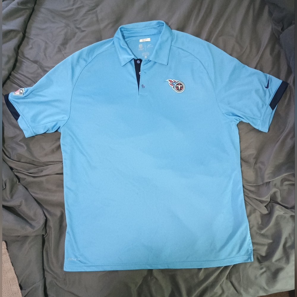 TENNESSEE TITANS Coach Arthur Smith Game Used Nike Dri fit Polo Sz XL